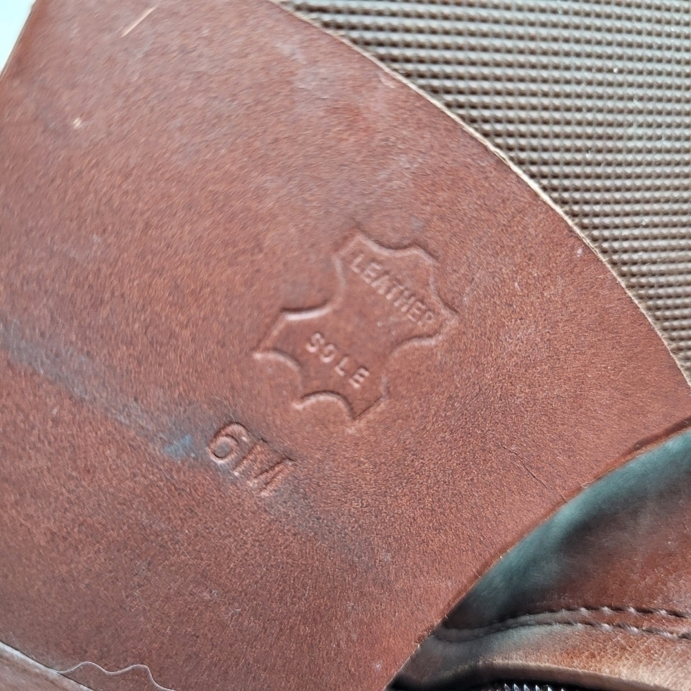 Tory Burch Brown Leather Logo Boots - Picture 11 of 13